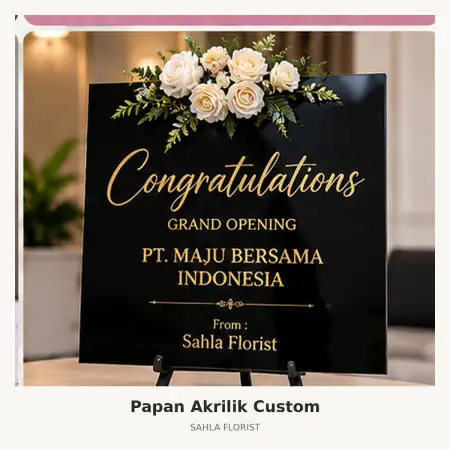 Papan Bunga Akrilik Marunda